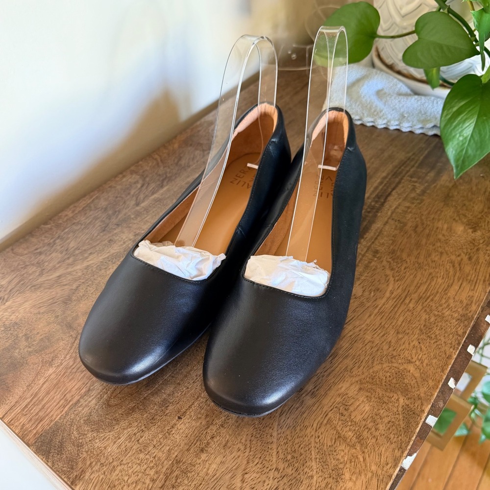 Naturalizer Kari Ballet Flats Women 9.5W Black Solid Classic Minimalist Comfort